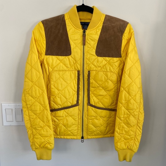 Ralph Lauren Equestrian Quilted Sport Jacket Bright Yellow - Picture 5 of 16